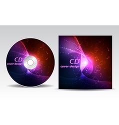 Cd cover design vector image