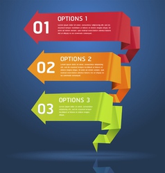Colorful Origami Style Number Options Banner vector image