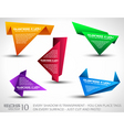 Origami triangle vector image