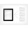 Document concept tablet pc vector image