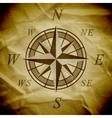 Wind rose on an old paper vector image