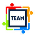 Team Square Logo vector image