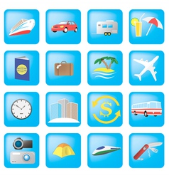 Travel icons vector image