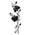 Vertical floral pattern rose tattoo vector image