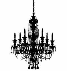 Vintage chandelier vector image