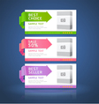 Colorful Origami Style Options Banner vector image