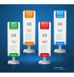Business stand display banner and card background vector image