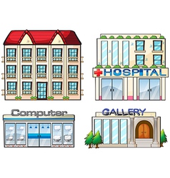 Shops set vector image