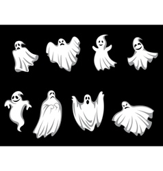 Mystery halloween ghosts vector image