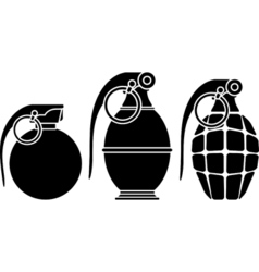Stencils of grenades vector image