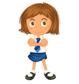 A girl in school uniform vector image