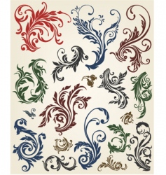 Floral ornament design vector image