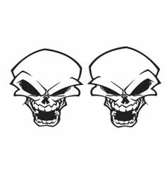 Twin skull tattoo vector image