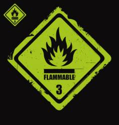 Flammable sign grunge vector image