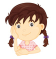 Cute girl half body vector image