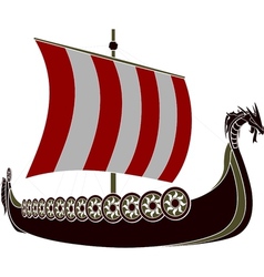 Viking ship vector image