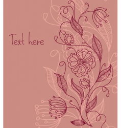 Floral back vector image