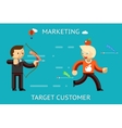 Marketing target customer Marketing target customer vector image