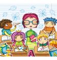 Teacher and children vector image