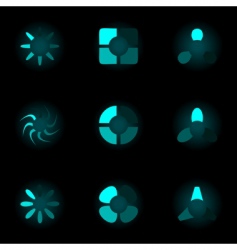 Neon icons vector image