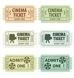 Set of cinema tickets vector image