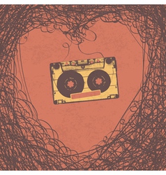 Loving retro music poster design vector image