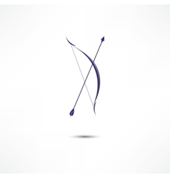 Bow And Arrow Icon vector image