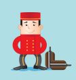 Porter with luggage vector image