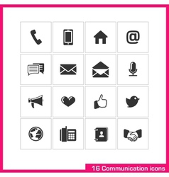 Communication icon set vector image