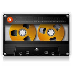 Analog Music Stereo Audio Compact Cassette vector image