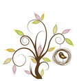 Decorative Tree and bird vector image