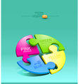 Pelement for design colored puzzles vector image