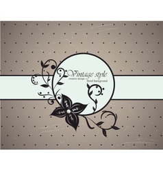 Vintage card vector image