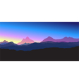 Mountains at sunset vector image