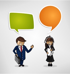 Work group business cartoon people vector image