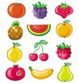 Set of juicy fruit vector image