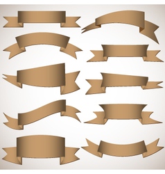 Origami banners and ribbons vector image