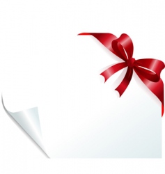 Red bow vector image