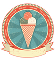 Ice cream label vector image
