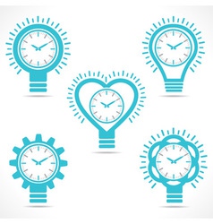 Different shape clock vector image