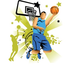 Basketball player vector image