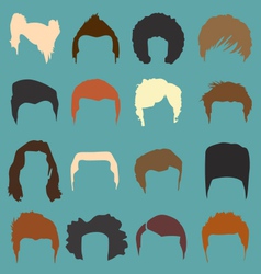 Mens Hairdo Styles in Color vector image