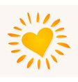 Love sun logo vector image