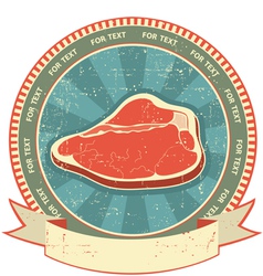 Meat label set vector image