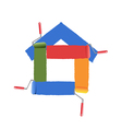 Painting the symbol of home vector image