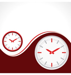 Clock with red background vector image