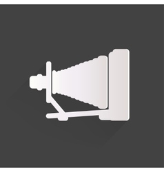 Old wooden camera icon vector image