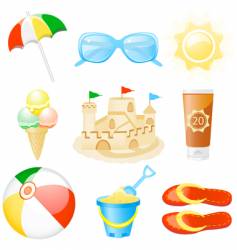 Icon set vacations Icon set vacations vector image