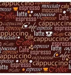 Coffee name seamless vector image