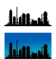 Chemical or refinery plant vector image